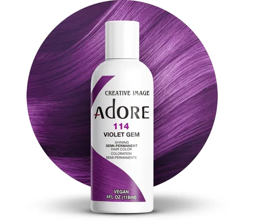 Vista 182 de Adore Tinte semipermanente morado para el cabello, vegano y libre de crueldad, 4 onzas líquidas, 197 Peri Winkle (paquete de 2)