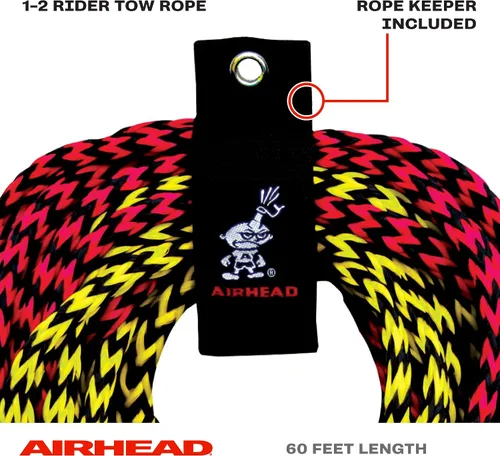 Vista 2 de Airhead Cuerda de remolque, 1-4 cuerda de jinete para tubos remolcables multi, 9/16