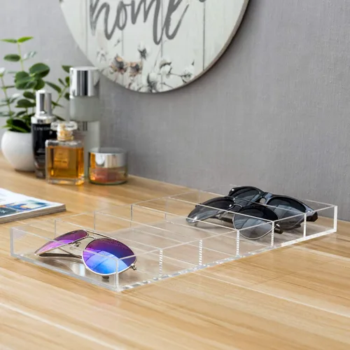 Vista 4 de MyGift Acrylic Sunglass Organizer,Glasses Holder,Sunglass Holder,Eyeglass Case Storage,Display Tray Drawer,Eyewear, Jewelry, Makeup