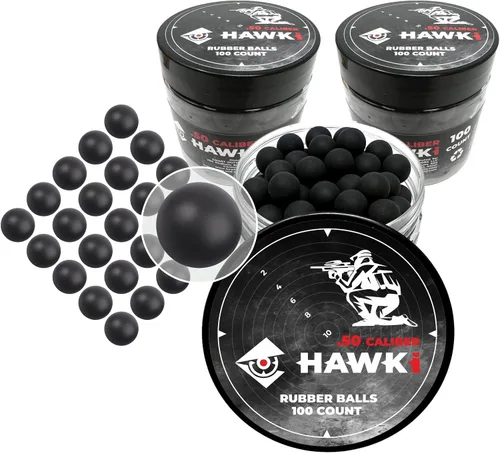 Vista 10 de Hawki - Pelotas de goma reutilizables de 0.50 o .43 cali, bolas de goma suave, menos letales para pistolas de paintball