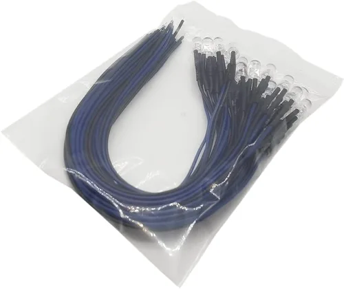 Vista 7 de 100 unidades (5 colores x 20 piezas) 12V 0.197 in LED de cobre de diodo luces 7.9 pulgadas 26awg precableado surtido