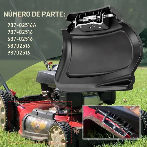 Vista 6 de 987-02516A Conjunto de tapón de mulching con bisagras para modelos Troy