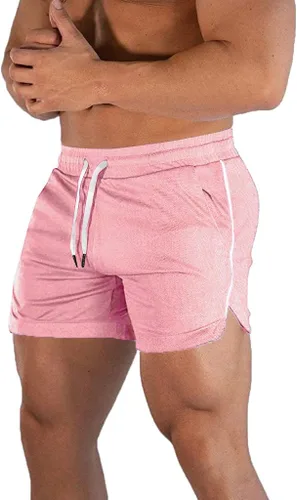Vista 8 de EVERWORTH Pantalones cortos deportivos para hombre, pantalones cortos de entrenamiento para gimnasio, pantalones cortos casuales para correr