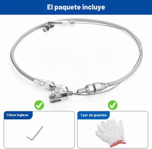 Vista 7 de Spurtar - Cable de acelerador universal de 24 pulgadas, trenzado de acero inoxidable, ajustable