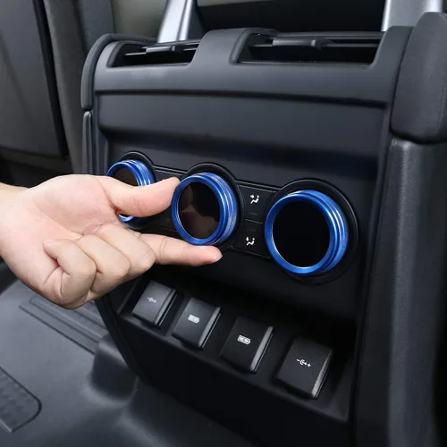 Vista 3 de Anillos de ajuste de aire acondicionado trasero para Land Rover Defender 110 2020 accesorios de coche (azul)