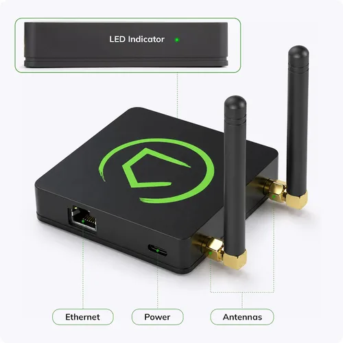 Vista 9 de Hubitat Elevation Hub de Automatización del Hogar (Modelo C-8 Pro) Compatible con Alexa, Apple HomeKit, Google Home, Zigbee, Z-Wave, Matter, Aqara