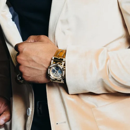 Vista 6 de JBW Reloj de pulsera con diamantes de .98 ctw de 10 años para hombre con correa de cuero