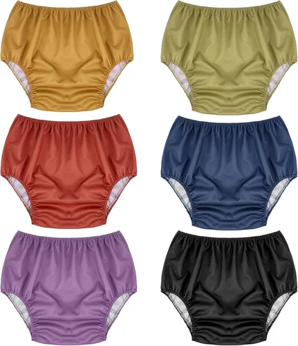 Vista 10 de 6 Piezas Ropa Interior de Incontinencia a Prueba de Fugas para Adultos para Mujeres y Hombres, Calzoncillos de Cobertura Tipo Calzón, Calzones