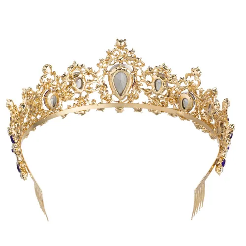Vista 6 de Coronas rosadas de princesa dulce para mujeres y niñas, con diamantes de imitación de cristal, disfraz de reina, fiesta, festival, boda, tiaras