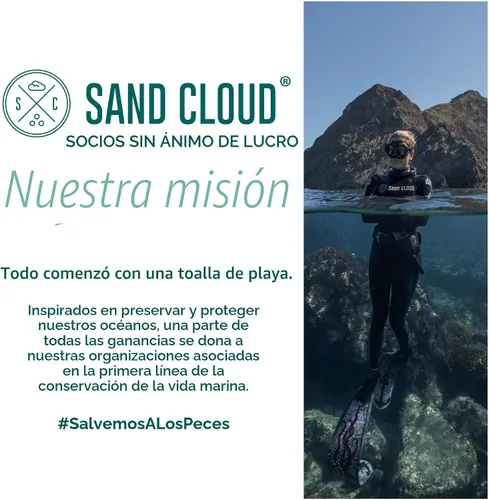Vista 6 de Sand Cloud Toalla de Playa Turca Extra Grande - Sin Arena - 100% Hilo de Algodón Turco Orgánico - Toalla de Secado Rápido para Playa, Picnic, Manta