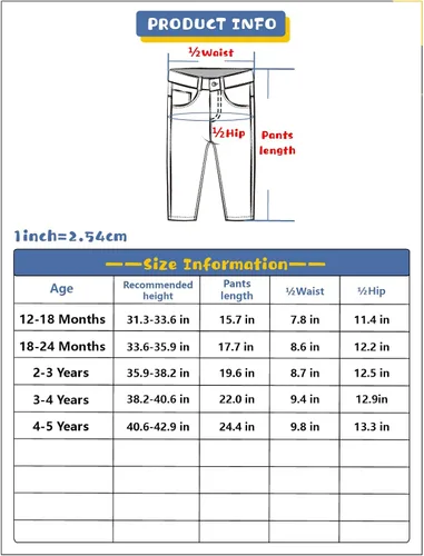 Vista 6 de KIDSCOOL SPACE Pantalones de mezclilla con bolsillo diagonal con cintura elástica y volantes para niñas pequeñas