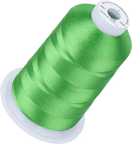 Vista 28 de Simthread 5500 yardas de hilo de bordar, 5000M de alto rendimiento 40WT 100% hilo de poliéster – 170+ colores vívidos, clasificado de alta velocidad