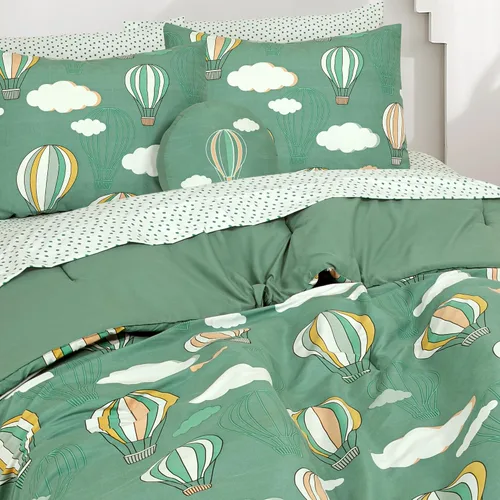 Vista 5 de ROYALE LINENS BIAB - Juego de ropa de cama estampada, 100% microfibra ultrasuave, 1 edredón y 1 funda de almohada estándar, tamaño Twin XL, ropa
