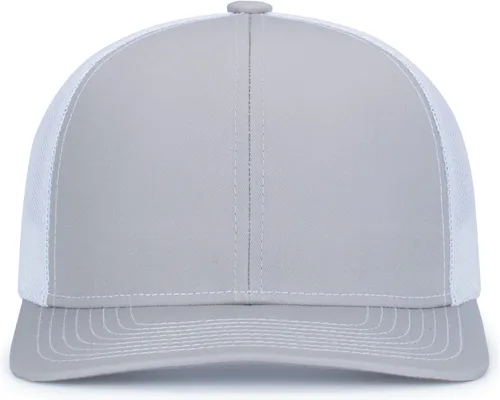 Vista 3 de Pacific Headwear Gorra Trucker Snapback de punto de contraste Gorra de malla transpirable perfecta para correr, gorra ajustable PX