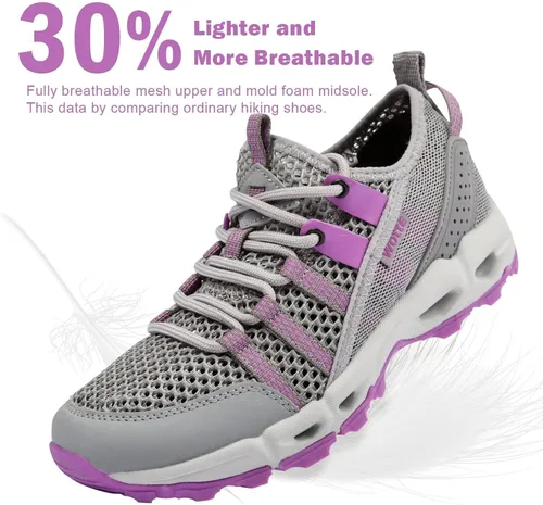Vista 4 de MAINCH Zapatos de agua de senderismo para mujer, de secado rápido, para deportes al aire libre