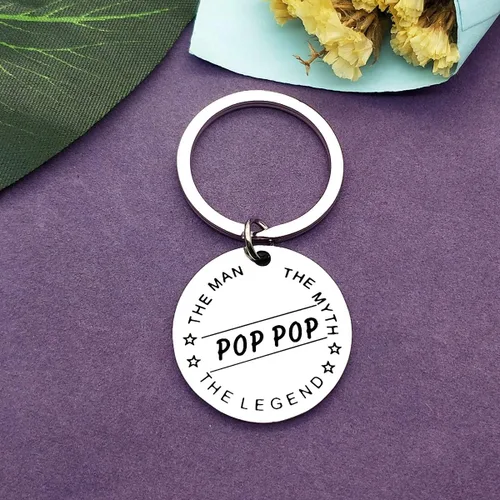 Vista 3 de Vadaka Regalo para el día del padre, divertido llavero de regalo para papá, abuelo, de hija, hijo, hombre, regalo de cumpleaños, joyería