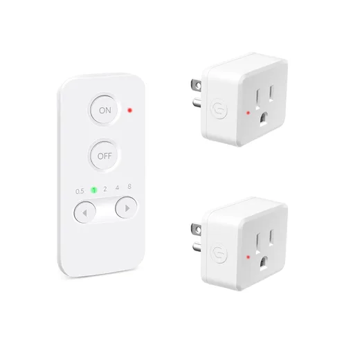 Vista 121 de NineLeaf - Enchufe de salida de control remoto, interruptor de luz de encendido y apagado inalámbrico desmontable 500FT Light Plug Decorator