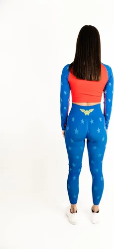 Vista 2 de DC Comics Conjunto de 2 leggings de 2 piezas para mujer Maravilla Batgirl Harley Quinn Supergirl