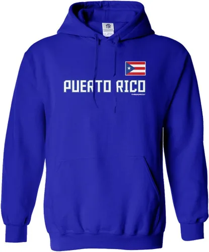 Vista 3 de Threadrock Sudadera con capucha del Orgullo Nacional de Puerto Rico para Negro