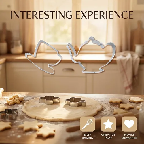 Vista 7 de Cortador de galletas de acero inoxidable para tazas de té, taza de té y taza de té, ideal para fiestas de té, bodas y sándwiches, tazas grandes