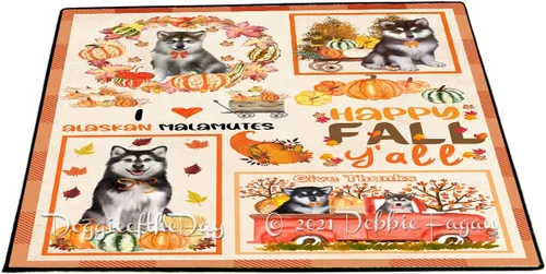 Vista 10 de Doggie of the Day Alaskan Malamute Dogs Floor Mat - 4th of July Independence Day - Best Dog Doormat - Protector Decor - Unique Portrait Art