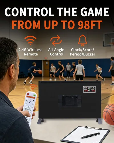 Vista 5 de LUCKY TIME Double-Sided Pro Basketball Scoreboard with Buzzer