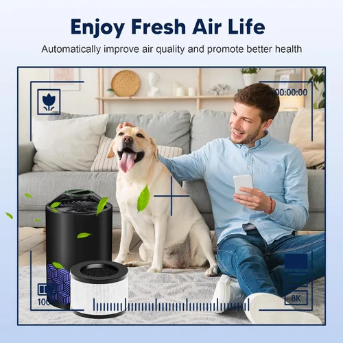 Vista 8 de Filtro de repuesto TZ-K1 compatible con purificador de aire ToLife TZ-K1, AROEVE MK01 MK06, filtro HEPA 3 en 1 H12 para varias sustancias, paquete