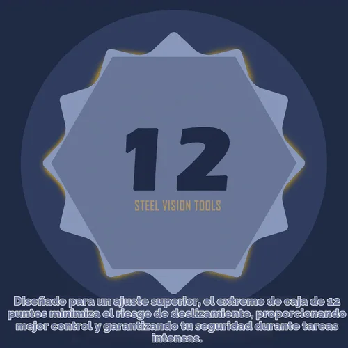 Vista 5 de Steel Vision Tools - Juego de llaves combinadas métricas de 10 piezas (10, 11, 12, 13, 14, 15, 16, 17, 18 y 0.748 in) - Extremo de caja de precisión