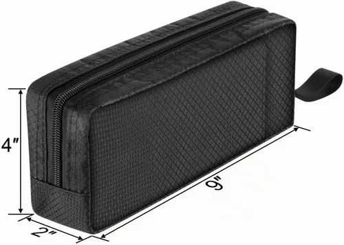 Vista 5 de CM Funda organizadora de cables de viaje, accesorios de computadora portátil, bolsa de malla con cremallera para sostener el mouse de laptop, banco