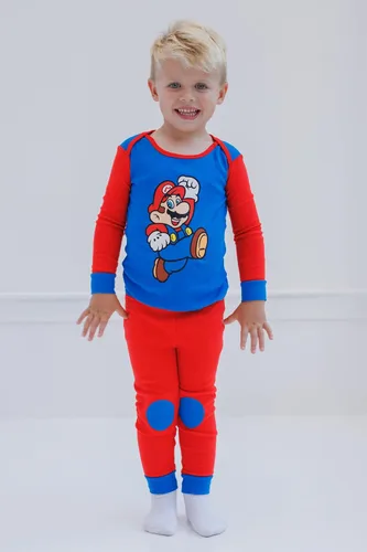 Vista 3 de SUPER MARIO Nintendo - Conjunto de sudadera y pantalones para recién nacidos a niños pequeños