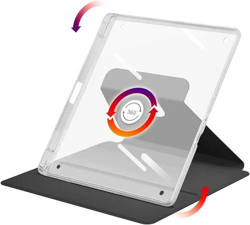 Vista 3 de Funda para Kindle Scribe con portalápices (rotación de 360 grados y encendido automático/apagado automático), funda con soporte de folio premium