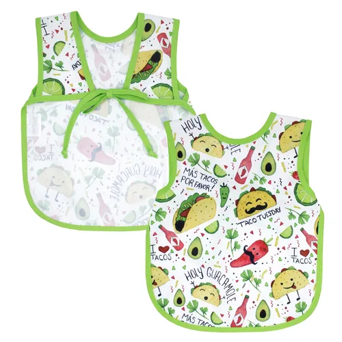 Vista 22 de BapronBaby Galletas y leche Bapron – Babero más seguro sin lazo para el cuello para bebés y niños pequeños – Suave impermeable resistente a
