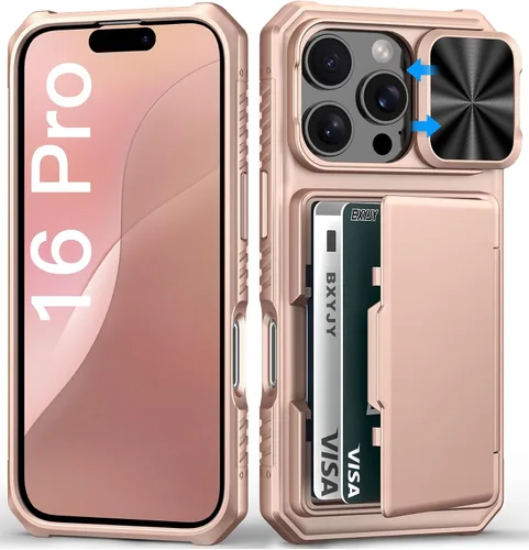 Vista 64 de BXYJY Funda tipo cartera para iPhone 15 Pro, tarjetero (4-5 tarjetas)