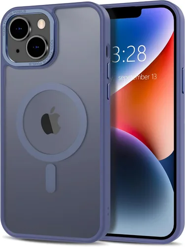 Vista 254 de Anuck - Funda magnética para iPhone 11 compatible con MagSafe, carcasa trasera mate translúcida dura, borde de TPU, delgada, resistente a impactos