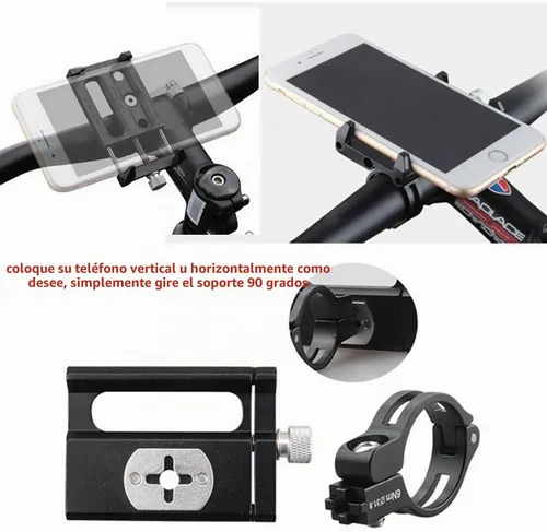Vista 4 de GUB Soporte universal para teléfono, ajustable, compatible con iPhone 8 Plus y otros teléfonos inteligentes, color negro con banda
