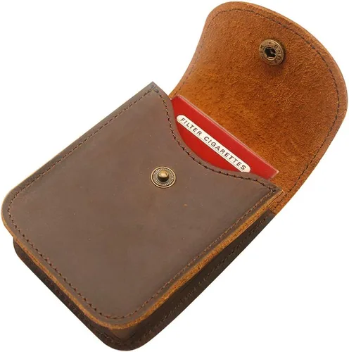Vista 8 de boshiho Funda de naipes de cuero genuino doble para magos y jugadores de póquer, viajes de vacaciones de campamento