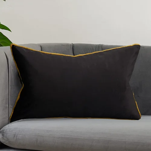 Vista 15 de Avigers - Funda de almohada decorativa de 24 x 24 pulgadas, color negro, terciopelo, cremallera oculta Relleno no incluido; acento liso occidental