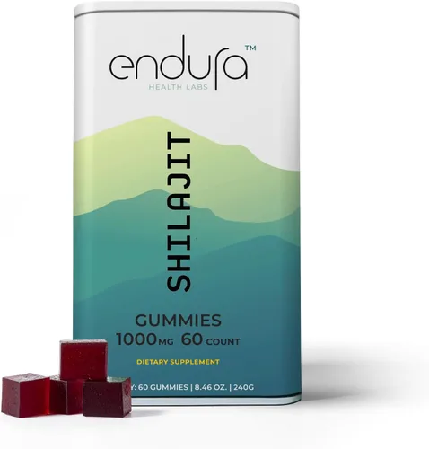 Vista 7 de Endura - Gomitas Shilajit puras del Himalaya para hombres y mujeres con Ashwagandha KSM 66, musgo marino, miel de manuka, cúrcuma, aceite