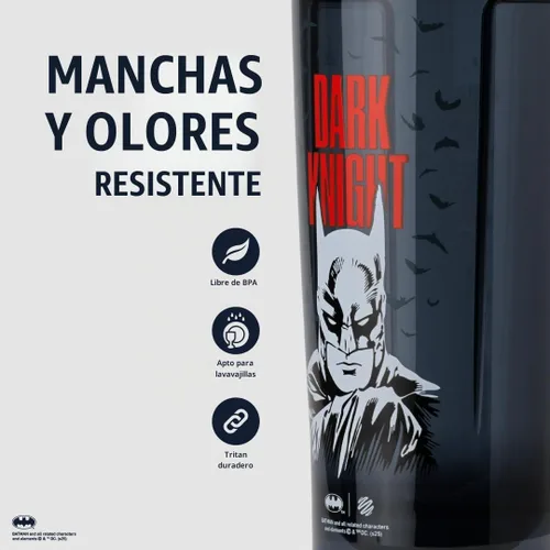Vista 4 de BlenderBottle Justice League ProSeries Tritan - Botella agitadora de 28 onzas, rojo/negro