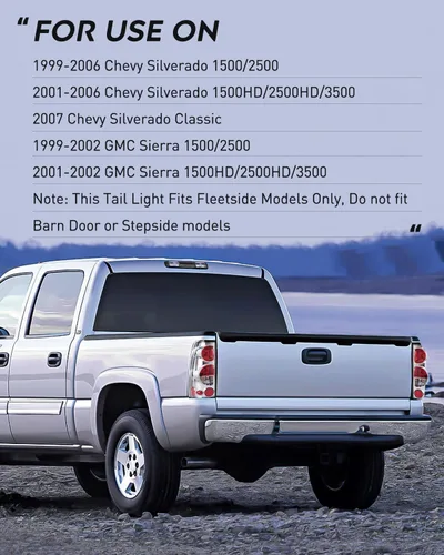 Vista 9 de Nilight Conjunto de luz trasera compatible con Chevy Silverado 1999, 2000, 2001, 2002, 2003, 2004, 2005, 2006, 2007, Chevy Silverado 1999-2002, GMC