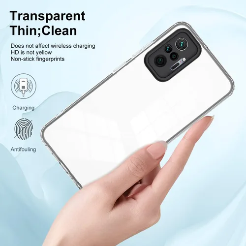 Vista 4 de ZORSOME Funda protectora trasera para Xiaomi Redmi Note 10 Pro 4G, funda protectora completa delgada transparente para Xiaomi Redmi Note 10 Pro 4G