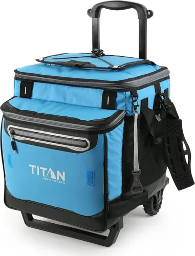 Vista 12 de Titan by Arctic Zone Collapsible Wheeled Soft Sided Cooler with Detachable Rolling AT Cart, Insulated Bag with Leak Proof Lining, for Travel, Beach