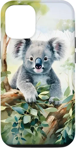 Vista 28 de Adorable Koala in a Tree Watercolor Case for iPhone 17