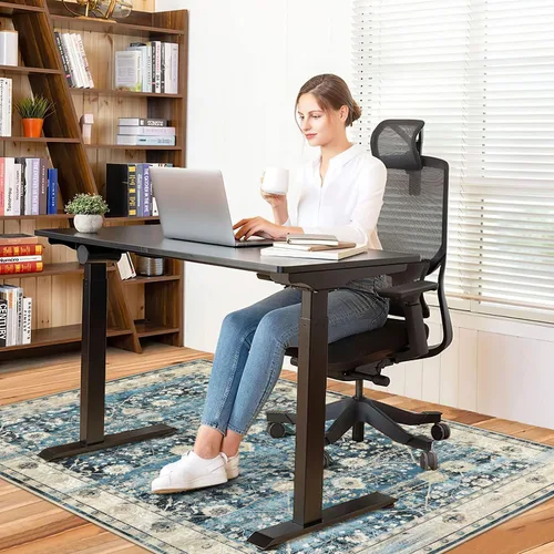 Vista 5 de Anidaroel Alfombra para Silla de Oficina para Piso de Madera Dura, Protector para Silla con Ruedas de 36"x48", Alfombra para Computadora