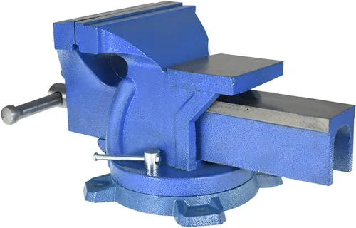 Vista 7 de Herramienta de prensas de banco resistente de 6 pulgadas con base giratoria, fresado de metal con bloqueo de yunque giratorio de 360 grados