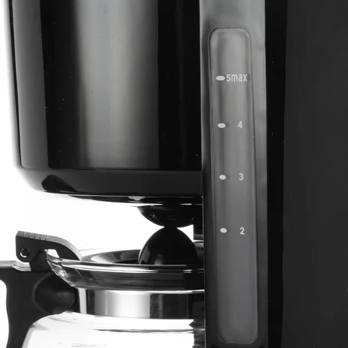 Vista 8 de Dominion Cafetera compacta de 5 tazas, silenciosa con luz indicadora LED de encendido/apagado, función de pausa automática, cafetera antigoteo fácil
