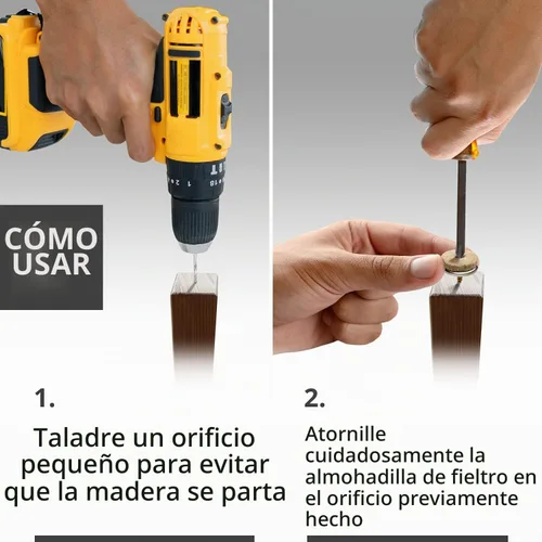 Vista 5 de Almohadillas de fieltro atornillables X-Protector 24 piezas de 0.95