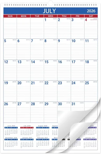 Vista 7 de Calendario de pared 2026, calendario de pared pequeño 2026, enero de 2026 a diciembre de 2026, 8.5 x 11 pulgadas, encuadernación de doble alambre