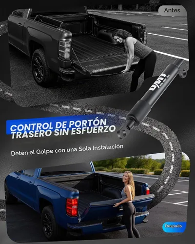 Vista 2 de OMT - Amortiguador de asistencia para puerta trasera de camión compatible