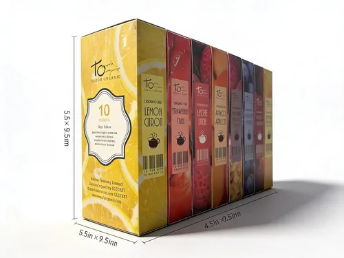 Vista 2 de Harmony Tea Collection - 80 bolsas de té 8 sabores Té verde lima, té verde de uva, té verde de limón, té blanco de albaricoque, té blanco